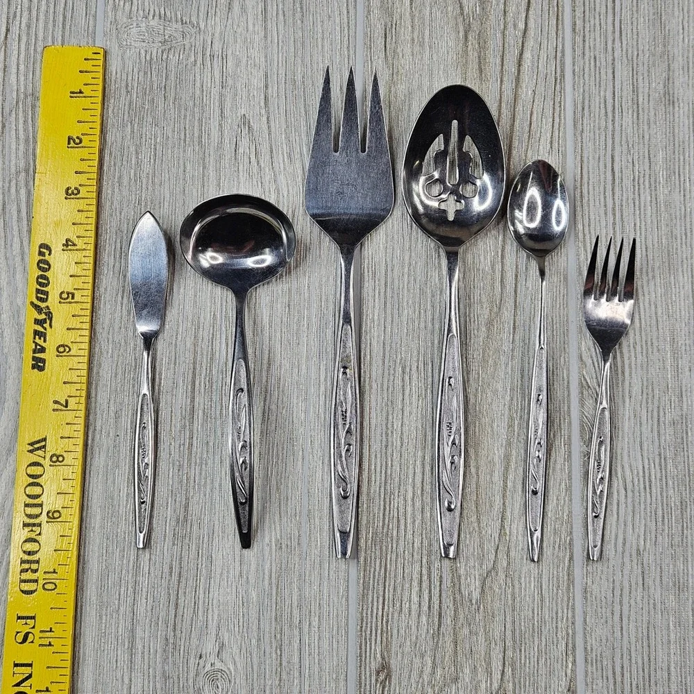 Spring Bouquet Korea Stainless Steel Serving Utensils Set of‎ 6